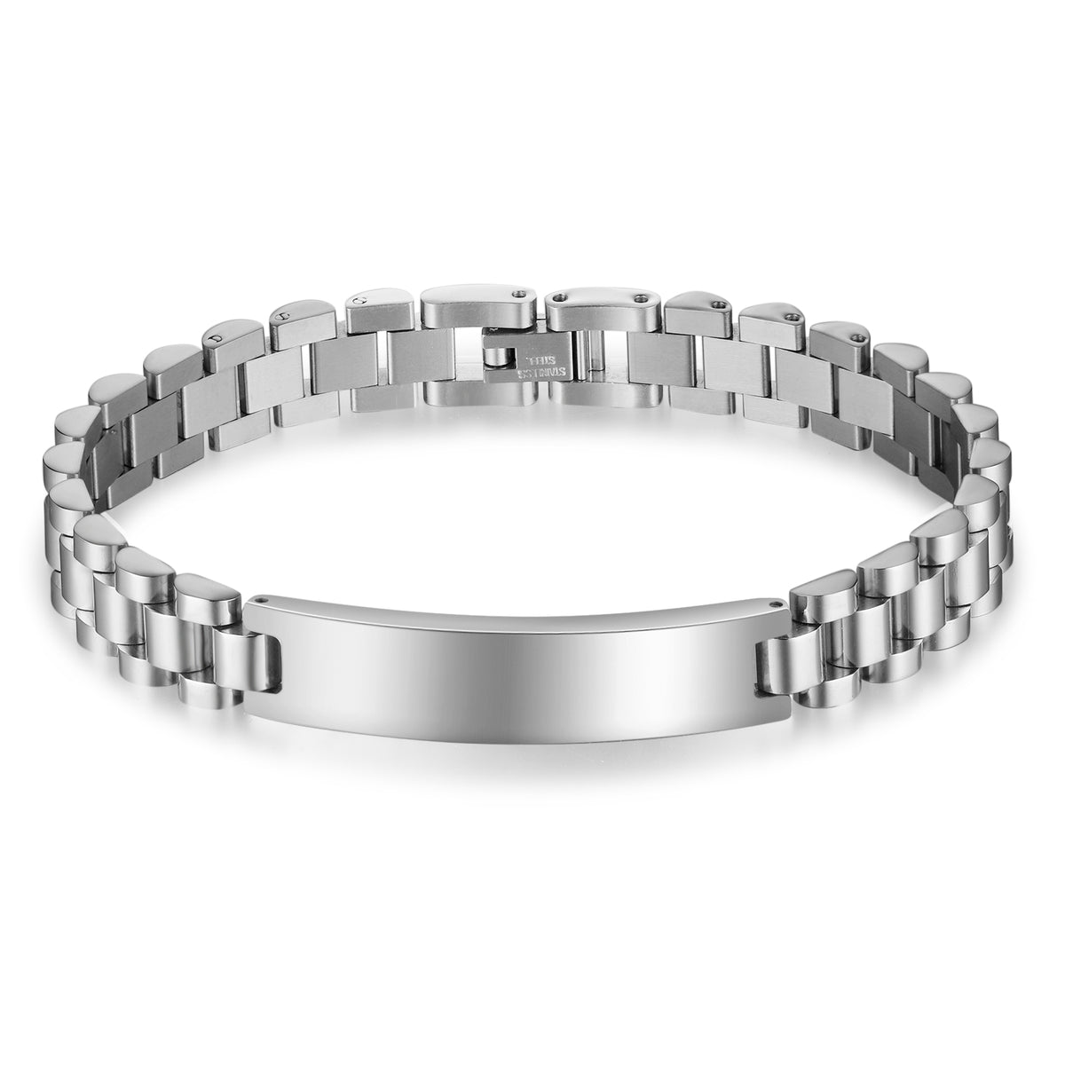 Men's Photo and Name Link Bracelet