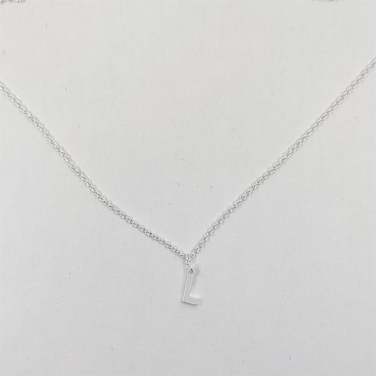 Sterling Silver Initial Letter Necklace
