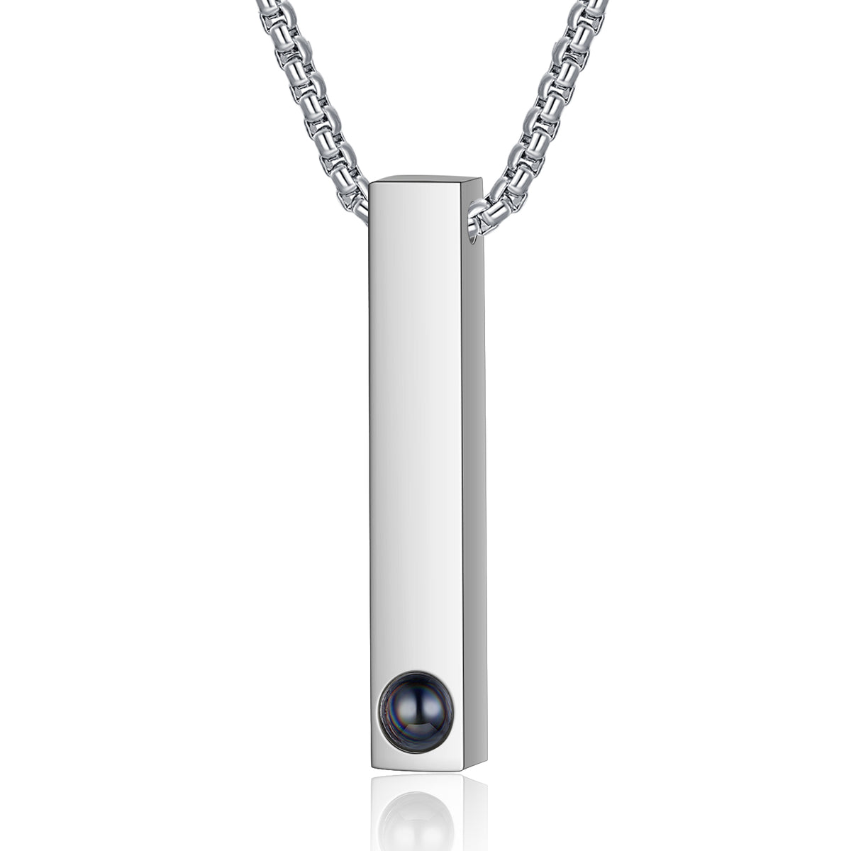 Vertical Bar Photo Projection Necklace