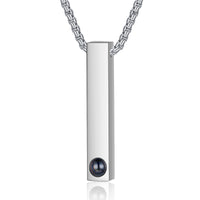 Vertical Bar Photo Projection Necklace