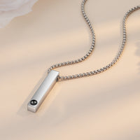 Vertical Bar Photo Projection Necklace