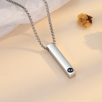 Vertical Bar Photo Projection Necklace