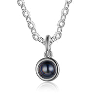 Round Photo Projection Pendant Necklace