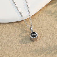 Round Photo Projection Pendant Necklace
