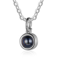 Round Photo Projection Pendant Necklace