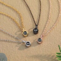 Round Photo Projection Pendant Necklace