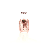 Engraved Name Birthstone Charm Bead
