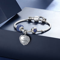 Personalized Heart Photo Dangle Charm with Engraving