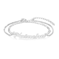 Double Layer Name Anklet