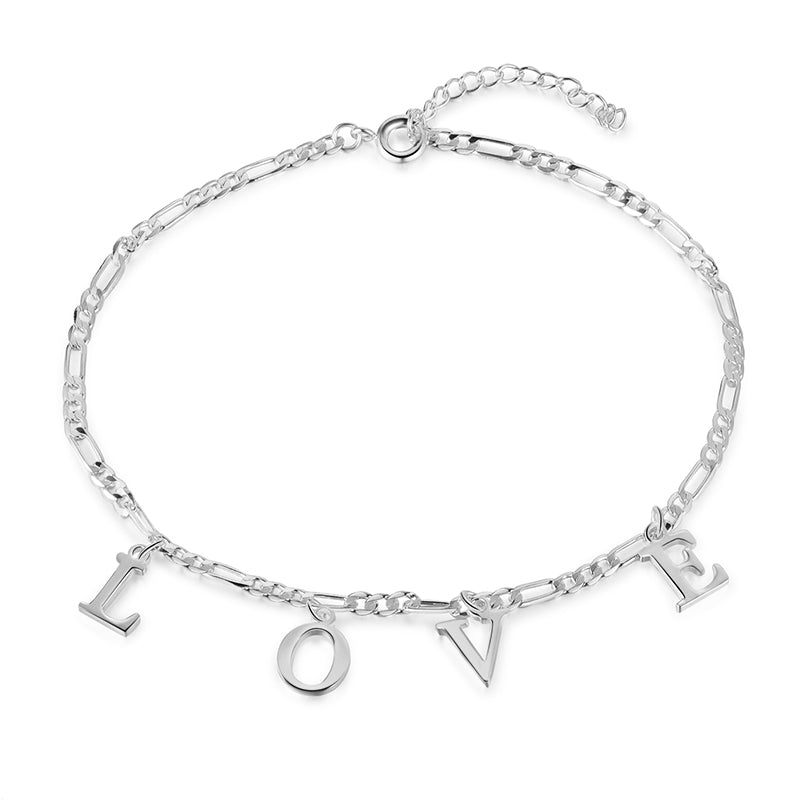 Dangling Letters Name Anklet