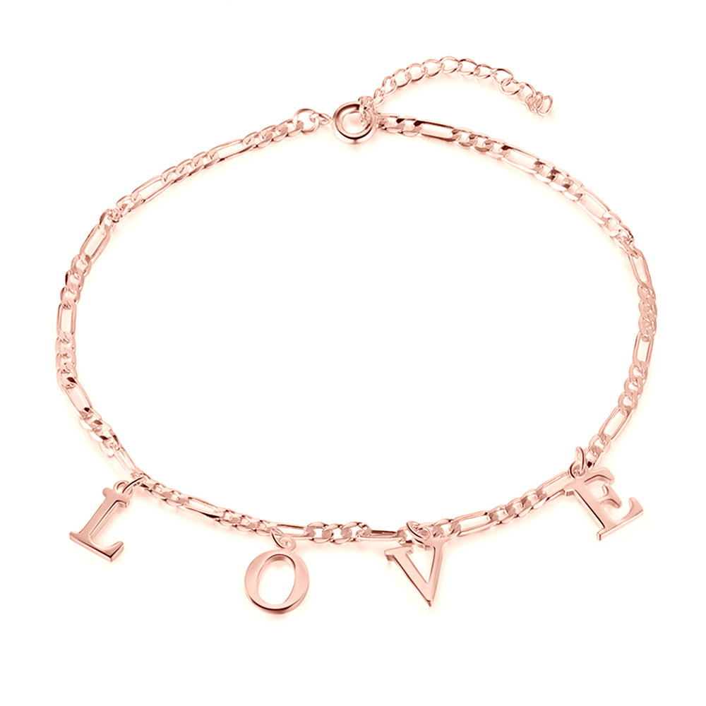 Dangling Letters Name Anklet