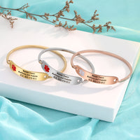 Engraved Medical Alert Cuff Bangle