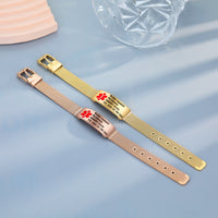 Mesh Strap Engraved Medical ID Bracelet