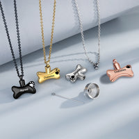 Engraved Bone Urn Necklace with Paw Print