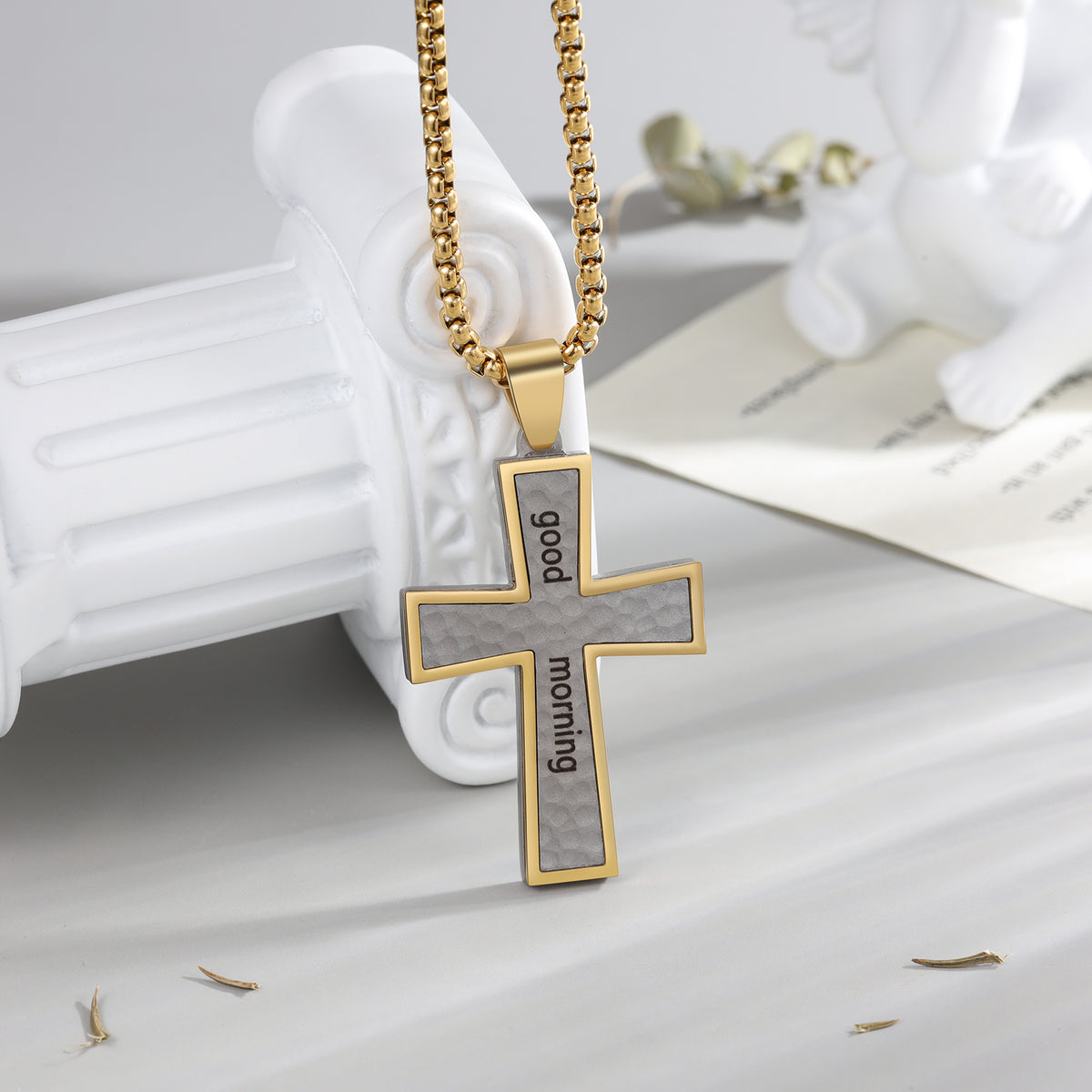 Custom Name Cross Men Necklace