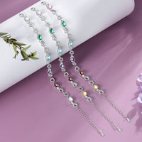 Engraved Name Infinity Heart Birthstone Bracelet