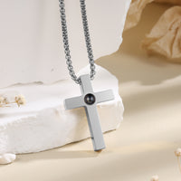 Cross Photo Projection Necklace