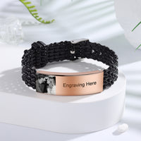 Men's Photo and Name Strap Bracelet