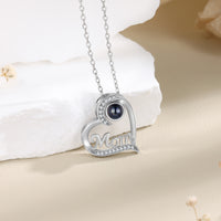 Mother's Gift Personalized Photo Projection Heart Necklace