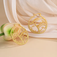 Family Tree Name Hoop Earrings