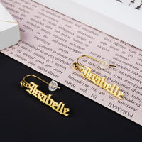 Old English Name Threader Earrings