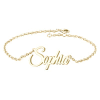 Swash Script Name Bracelet