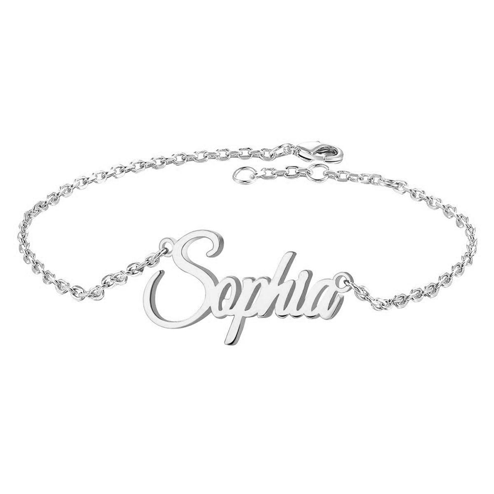 Swash Script Name Bracelet