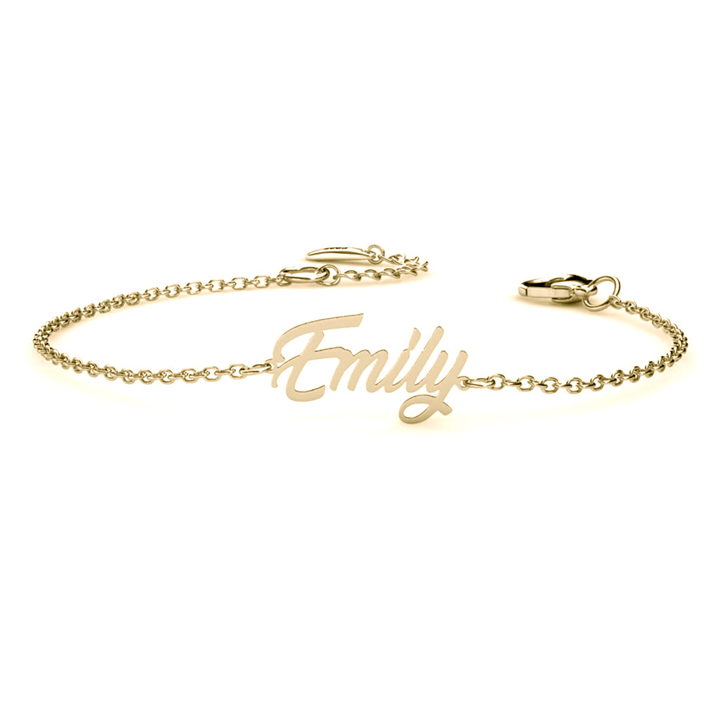 Brush Script Name Bracelet