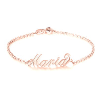 Sterling Silver Name Bracelet with Heart