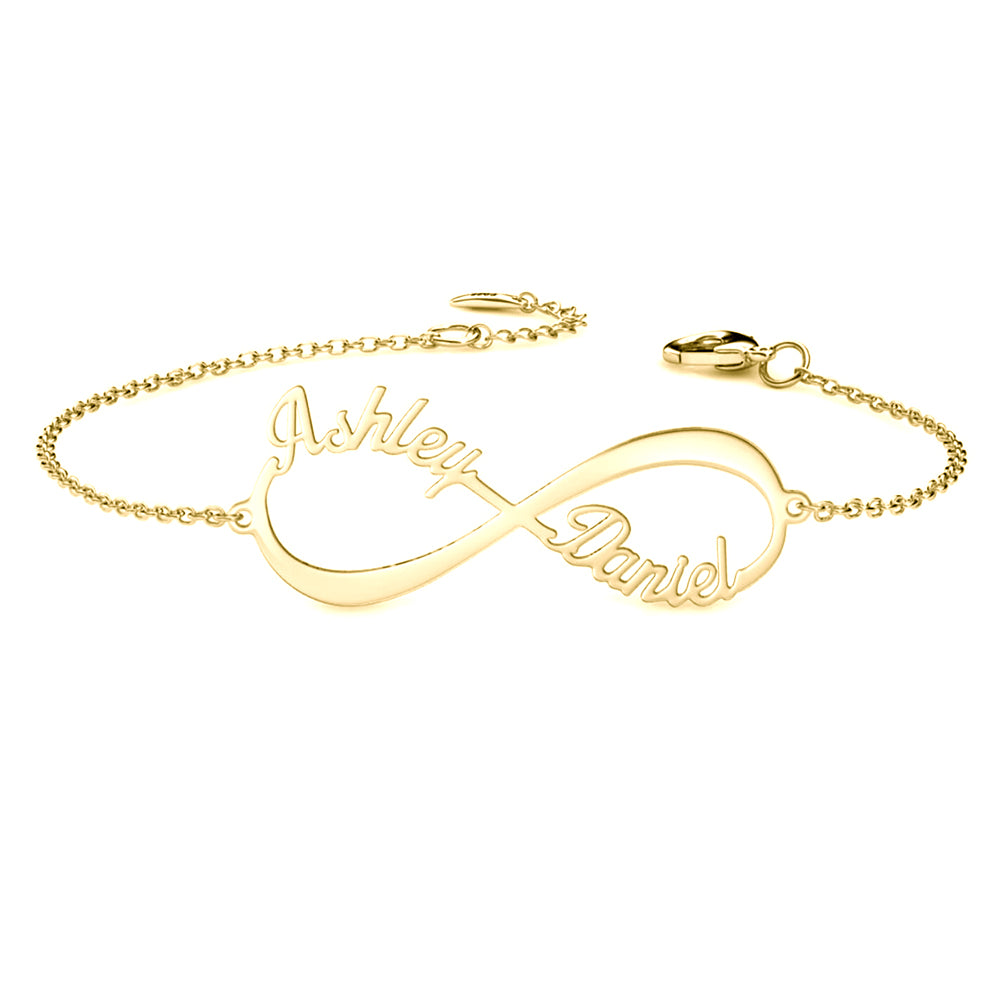 Personalized Infinity Two Name Bracelet