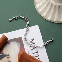 Twisted Link Family Birthstone Bracelet