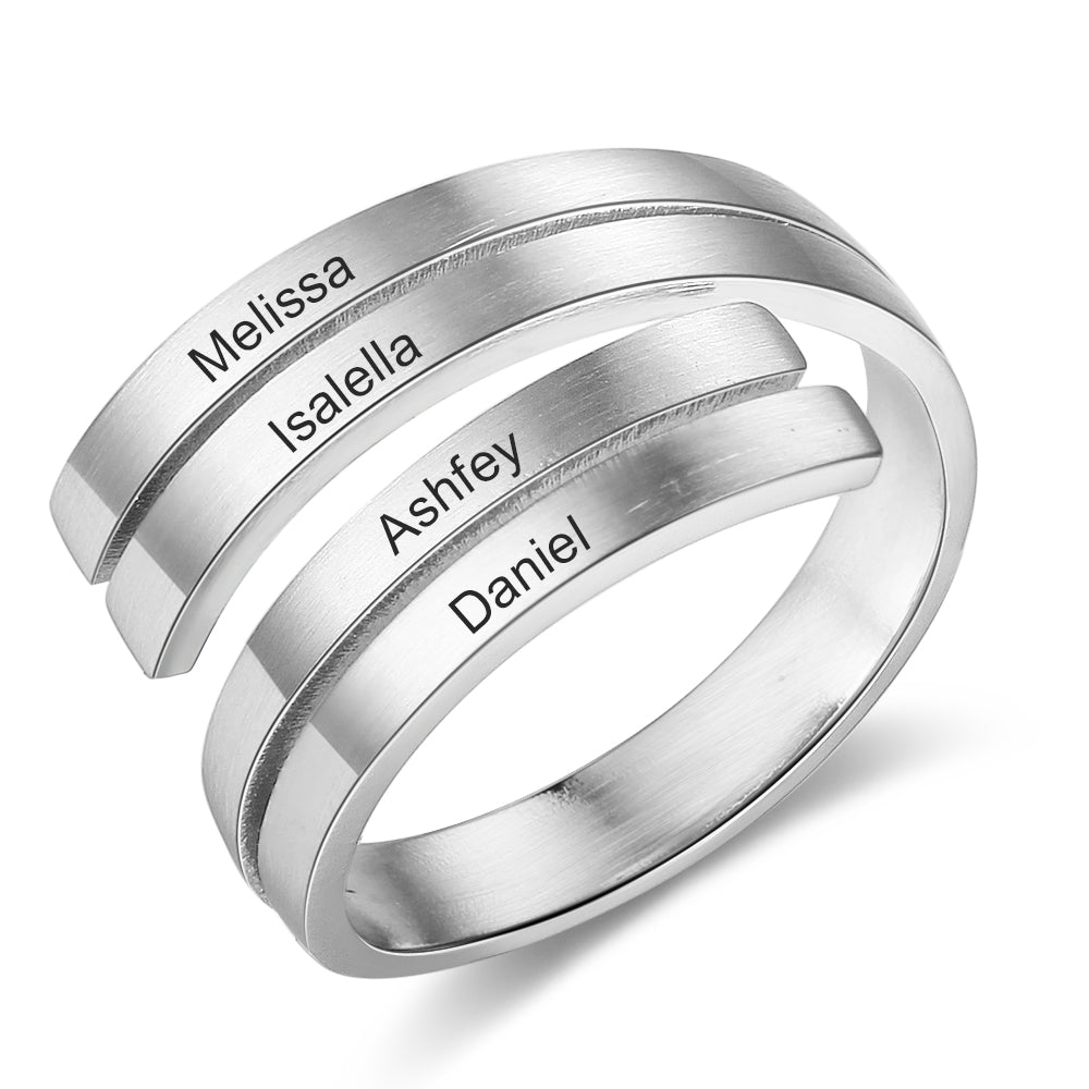 Engraved Name Wrap Ring