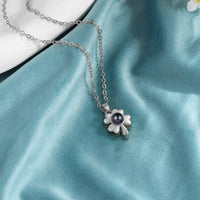 Clover and Love Tag Photo Projection Couple Necklaces