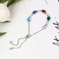 Oval Birthstone Slider Bracelet