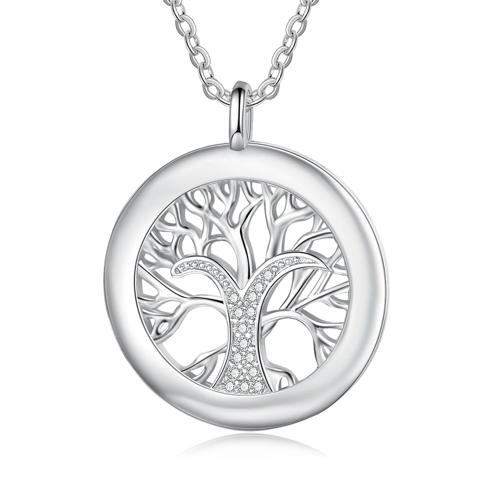 Engraved Family Tree Name Necklace