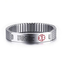 Men's Engraved Medical ID Link Bracelet