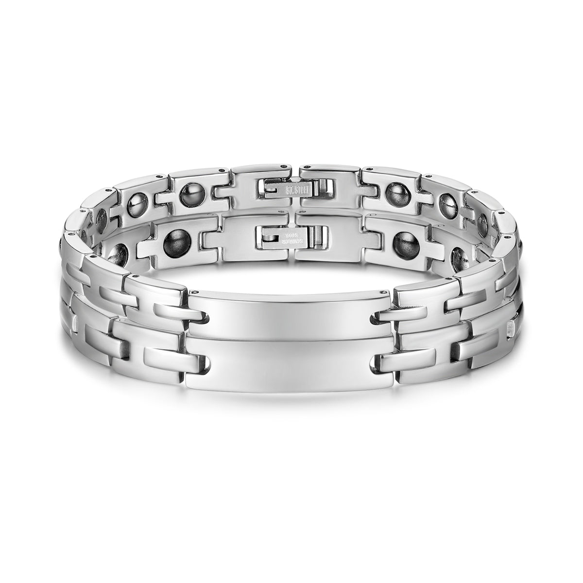 Engraved Name Link Couple Bracelet Set