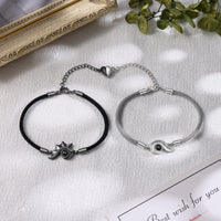 Magnetic Heart Photo Projection Couple Bracelets