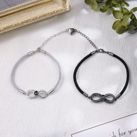 Infinity Photo Projection Couple Bracelet