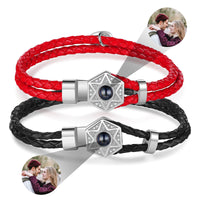 Hexagon Star Photo Projection Couple Bracelets