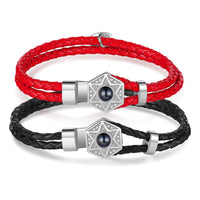 Hexagon Star Photo Projection Couple Bracelets