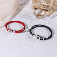 Hexagon Star Photo Projection Couple Bracelets