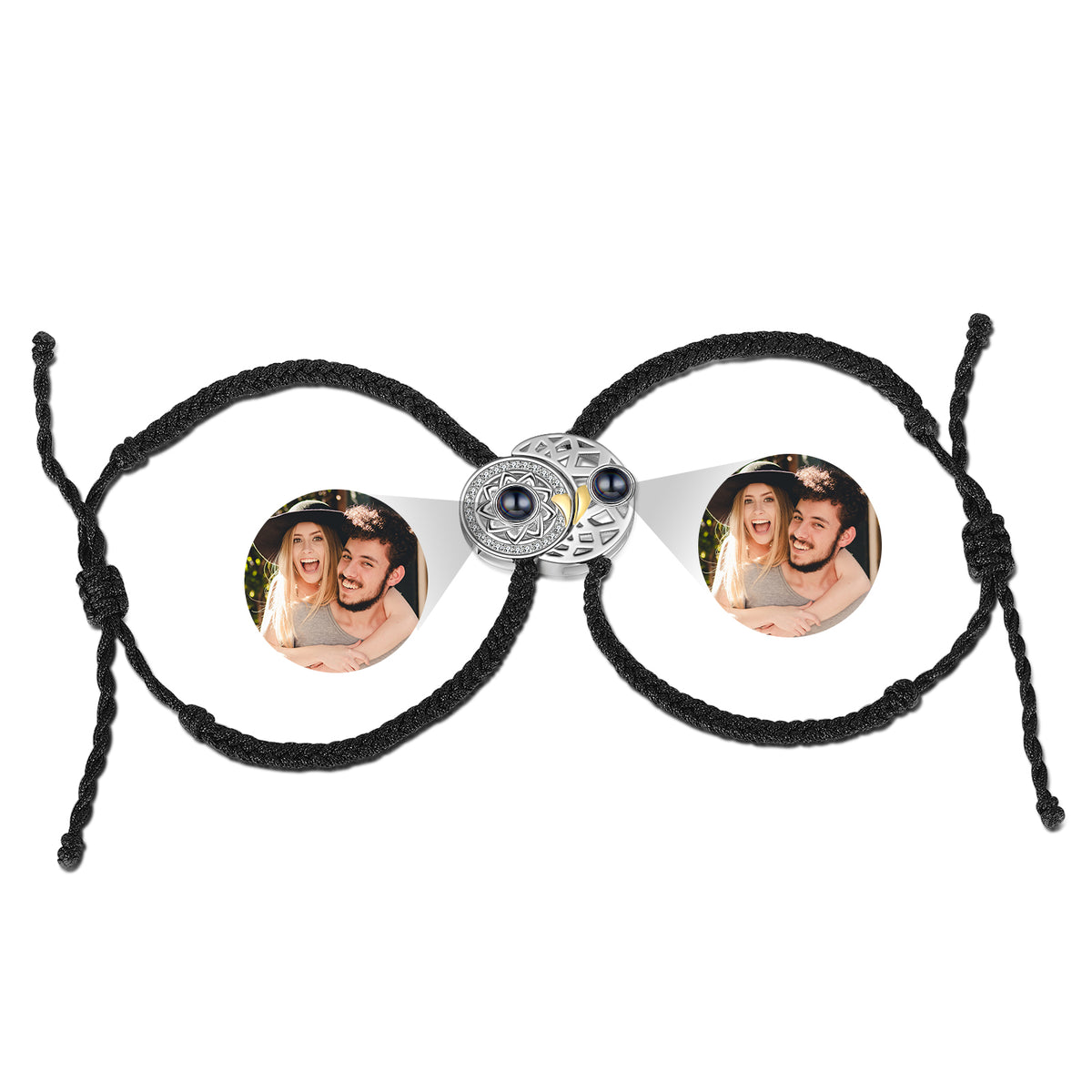 Magnetic Charm Photo Projection Couple Bracelets