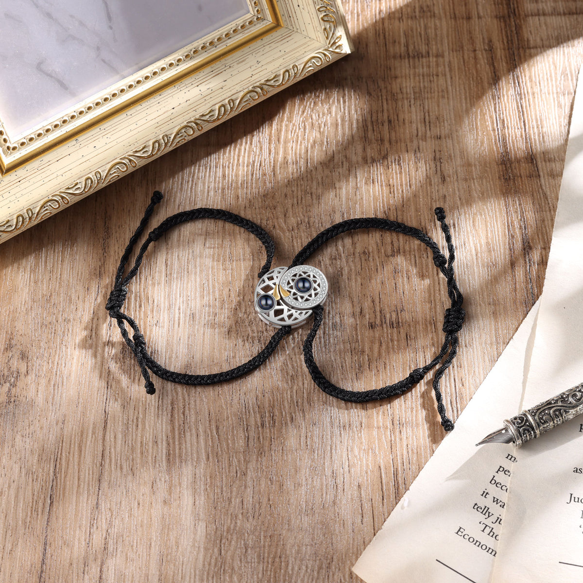 Magnetic Charm Photo Projection Couple Bracelets