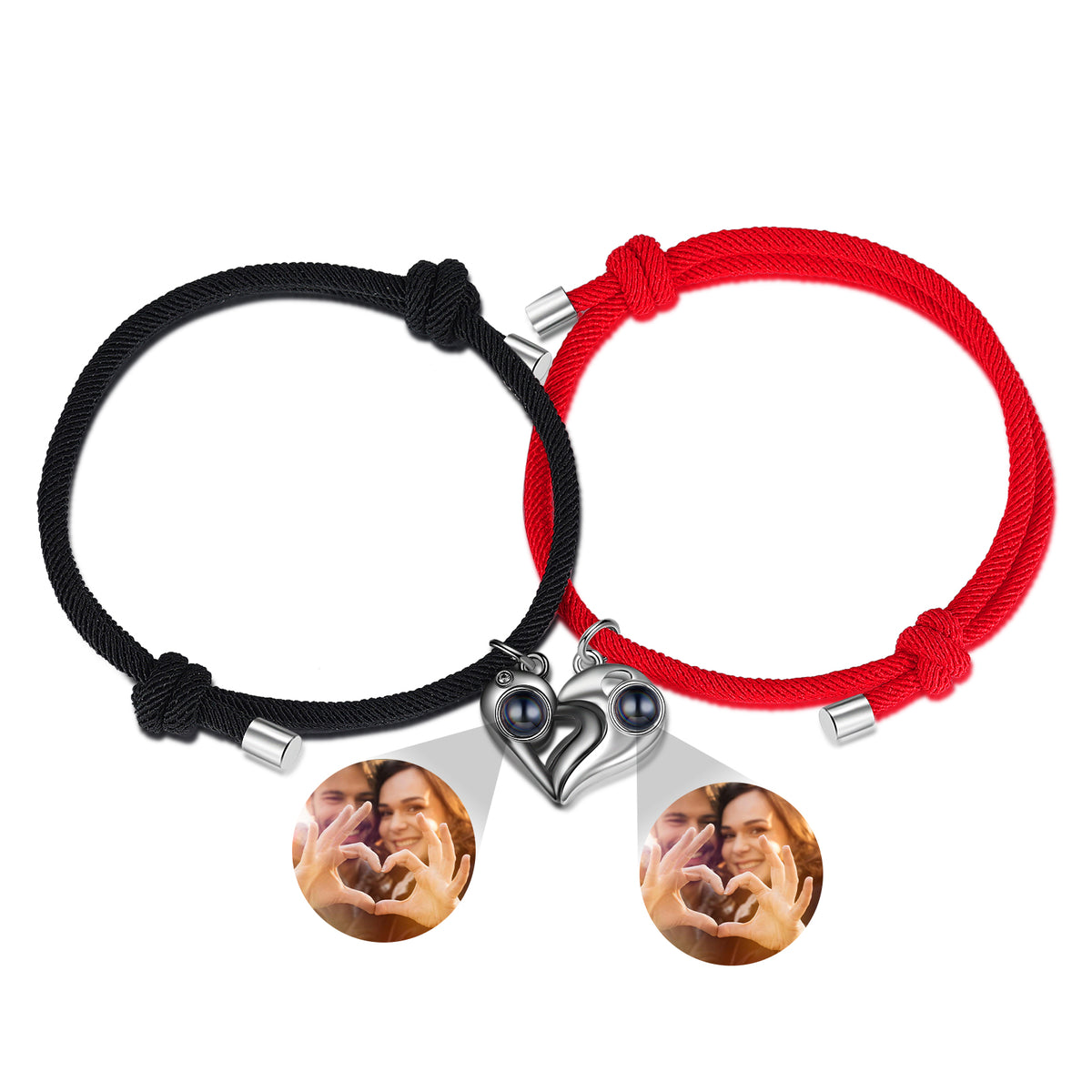 Custom Photo Projection Couple Bracelet