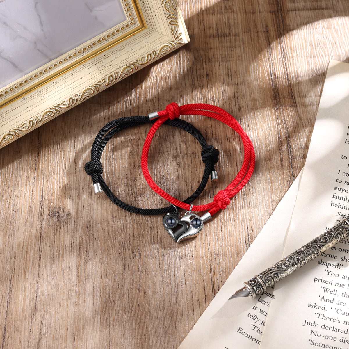 Custom Photo Projection Couple Bracelet
