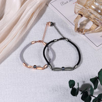 Rose Gold and Black Photo Projection Couple Bracelets