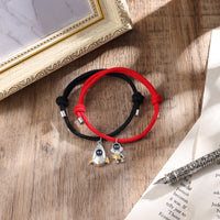 Rocket and Astronaut Photo Projection Couple Bracelets