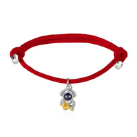Rocket and Astronaut Photo Projection Couple Bracelets