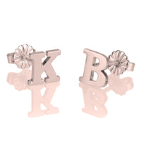 Initial Letter Stud Earrings